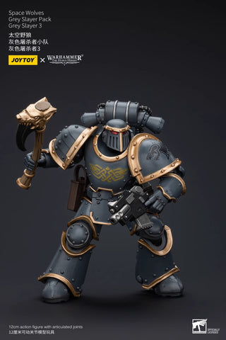 JoyToy Source Warhammer The Horus Heresy Space Wolves Grey Slayer Pack Grey Slayer 3 1/18 Scale 12 x 7 cm / 4.72 x 2.76"