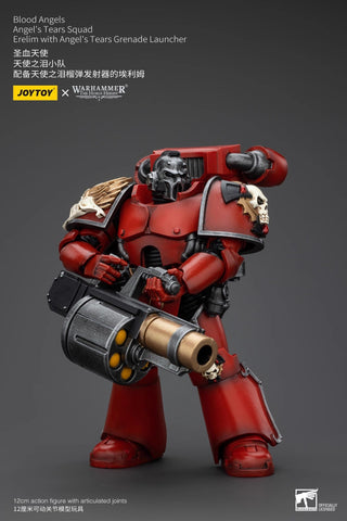 JoyToy Source  Warhammer The Horus Heresy Blood Angels Angel's Tears Squad Erelim with Angel's Tears Grenade Launcher 1/18 Scale 12 x 7.8 x 8.4 cm / 4.72 x 3.07 x 3.31''