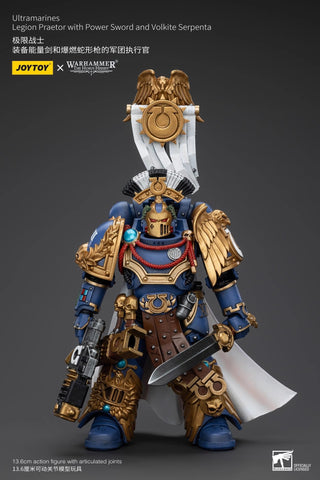 JoyToy Source Warhammer The Horus Heresy Ultramarines Legion Praetor with Power Sword and Volkite Serpenta 1/18 Scale 13.6cm / 5.35''