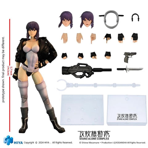 Hiya Toys ESG0202 Exquisite Super Series Ghost In The Shell Stand Alone Complex Kusanagi Motoko 1/12 Scale 14.5cm / 5.71''