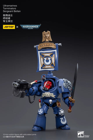 JoyToy Source Warhammer 40K Ultramarines Terminators Sergeant Bellan 1/18 Scale