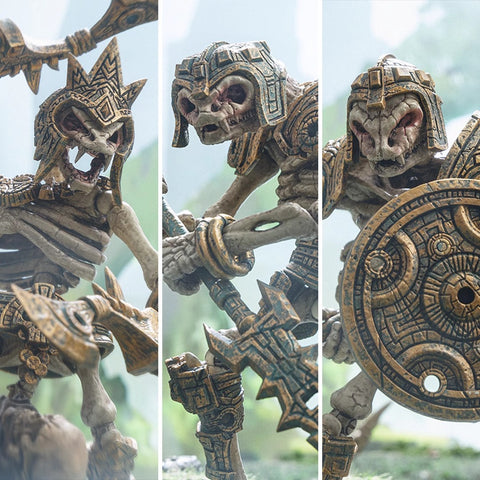 【Pre-Order】YoTo Toys Skeletal Serpent Man Viper Guard & Rattlesnake Scout & Half-Serpent Warrior Set of 3 with Bonus 1/12 Scale