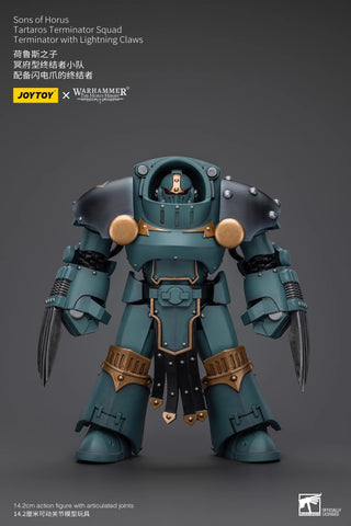 JoyToy Source Warhammer The Horus Heresy Sons of Horus Tartaros Terminator Squad Terminator with Lightning Claws 1/18 Scale 14.2 x 9.6 cm / 5.59 x 3.78"