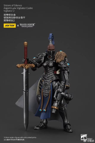 JoyToy Source Warhammer The Horus Heresy Sisters of Silence Argent Lynx Vigilator Cadre Vigilator 2 1/18 Scale 10.8cm / 4.25"