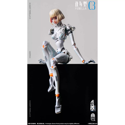 【Pre-Order】Guke Studio AI Agent Femella C3 Solid Color Version 1/12 Scale  17cm / 6.69''