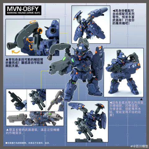Baichuan Model CSU003 Canned Squad Series MVN-06FY Barking Hound Space Type Model Kit 7.01cm / 2.76''
