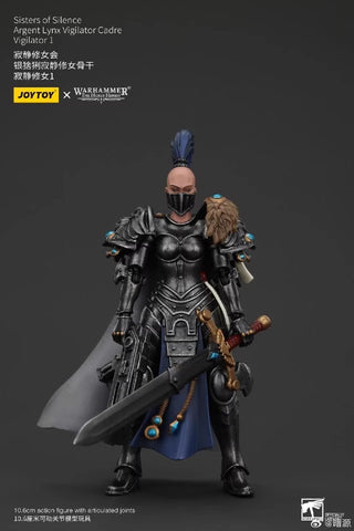 JoyToy Source Warhammer The Horus Heresy Sisters of Silence Argent Lynx Vigilator Cadre Vigilator 1 1/18 Scale 10.8cm / 4.25"