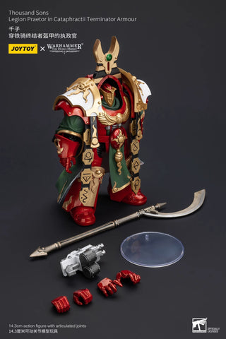 JoyToy Source Warhammer The Horus Heresy Thousand sons Legion Praetor in Cataphractii Terminator Armour 1/18 Scale 12.3cm / 4.84''