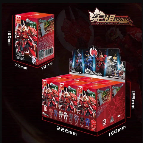 Sembo Block Figures x MOSHOW Progenitor Effect Building Block Hero Blind Box Model Kit Set of 6 Scale 12cm / 4.72"