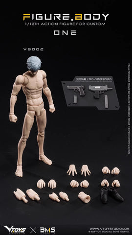 VTOYS X BMS VB002 Figure Body One White Skin Version 1/12 Scale 16.5cm / 6.50"