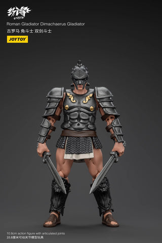 【Pre-Order】JoyToy Source Strife Roman Gladiator Dimachaerus Gladiator 1/18 Scale 10.8 x 4.6 cm / 4.25 x 1.81''