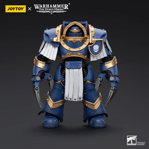 JoyToy Source Warhammer The Horus Heresy Ultramarines Cataphractii Terminator Squad Terminator with Lightning Claws 1/18 Scale