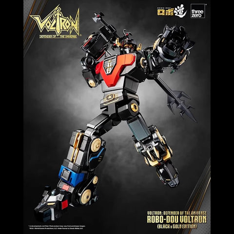 Threezero Voltron: Defender of the Universe ROBO-DOU Voltron Black x Gold Edition 27cm / 10.63''