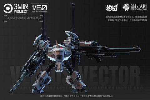 Sheik Mainland 3 Min Project MUGE-R2 Ventus Vector Model Kit 1/60 Scale 7.1cm / 2.8''