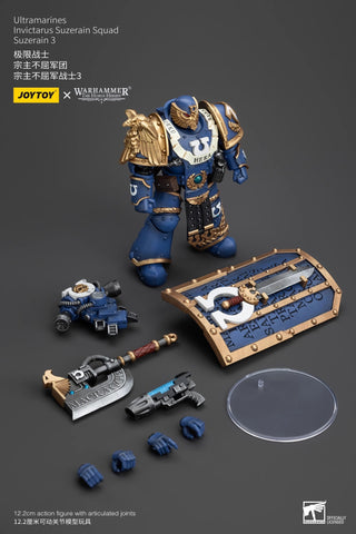 JoyToy Source Warhammer The Horus Heresy Ultramarines Invictarus Suzerain Squad Suzerain 3 1/18 Scale 12.2 x 7.9 cm / 4.8 x 3.11''