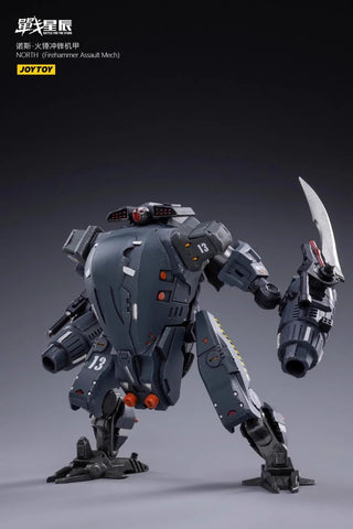 JoyToy Source NORTH Firehammer Assault Mech w/ Pilot 1/18 Scale 20cm / 7.87"