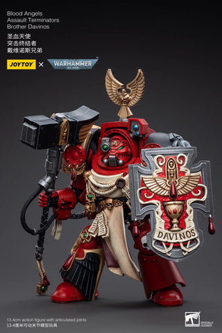 JoyToy Source Warhammer 40K Blood Angels Assault Terminators Brother Davinos 1/18 Scale
