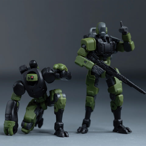 Warriors Workshop WWS-O-01/04 Loyalty ‘G’ Assist Humanoid Soldier Model Kit Green Version 1/30 Scale 6.25cm / 2.46''