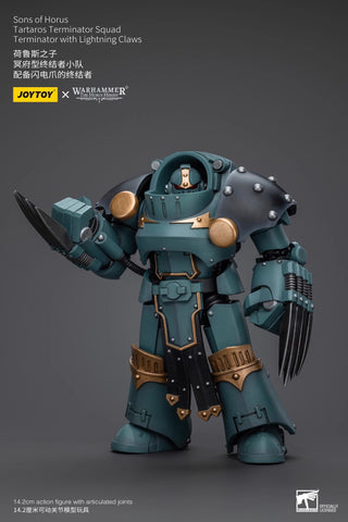 JoyToy Source Warhammer The Horus Heresy Sons of Horus Tartaros Terminator Squad Terminator with Lightning Claws 1/18 Scale 14.2 x 9.6 cm / 5.59 x 3.78"
