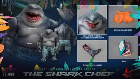 【Pre-Order】Red Star Toys RS-0001 King Shark The Shark Chief 1/6 Scale 37cm / 14.57’’