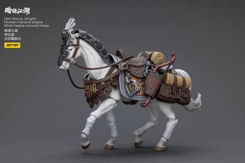 【Pre-Order】 JoyToy Source Dark Source JiangHu Northern Hanland Empire White Feather Armored Horse 1/18 Scale 14cm / 5.51''