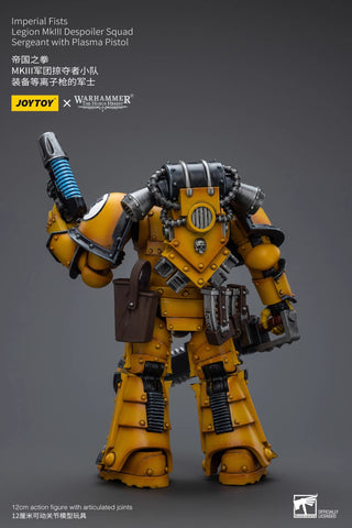 JoyToy Source Warhammer The Horus Heresy Imperial Fists Legion MkIII Despoiler Squad Sergeant with Plasma Pistol 1/18 Scale