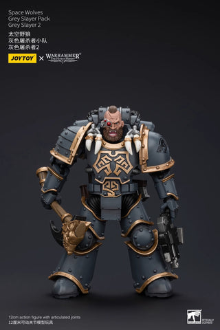 JoyToy Source Warhammer The Horus Heresy Space Wolves Grey Slayer Pack Grey Slayer 2 1/18 Scale 12 x 7 cm / 4.72 x 2.76"