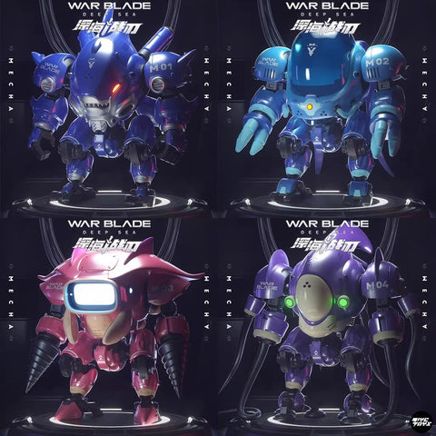 【Pre-Order】Saying Zone M01 M-01 Shark, M02 M-02 Jellyfish, M03 M-03 Devil Fish & M04 M-04 Squid Set of 4