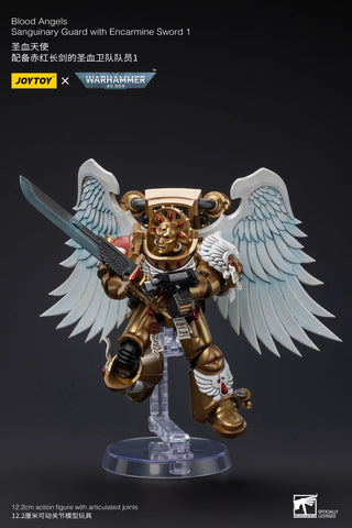 JoyToy Source Warhammer 40K Blood Angels Sanguinary Guard with Encarmine Sword 1 1/18 Scale 12.2cm / 4.80"