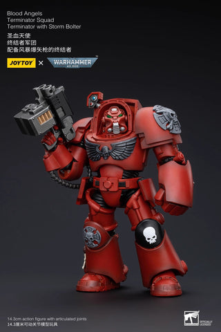 JoyToy Source Warhammer 40K Blood Angels Terminator Squad Terminator with Storm Bolter 1/18 Scale 14.3 x 9.5 cm / 5.63 x 3.74''