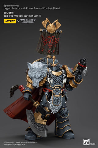 JoyToy Source Warhammer The Horus Heresy Space Wolves Legion Praetor with Power Axe and Combat Shield 1/18 Sale 14.2 x 8.5 cm / 5.59 x 3.35''