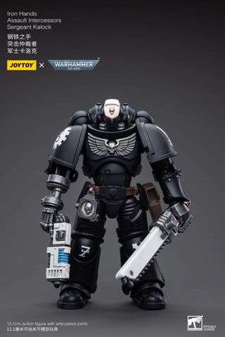 JoyToy Source Warhammer 40K Iron Hands Intercessors Sergeant Kalock 1/18 Scale