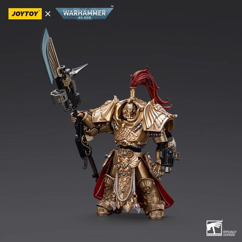 JoyToy Source JT9244 Warhammer 40K Adeptus Custodes Allarus Shield-Captain in Allarus Terminator Armour Hydon Seronis 01  1/18 Scale 14cm / 5.51''