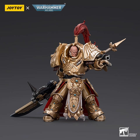 JoyToy Source JT9244 Warhammer 40K Adeptus Custodes Allarus Shield-Captain in Allarus Terminator Armour Hydon Seronis 01  1/18 Scale 14cm / 5.51''