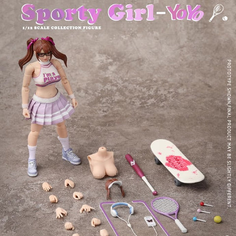 【Pre-Order】Crazy Figure LT005 Sporty Girl - Yoyo 1/12 Scale 15cm / 5.91"