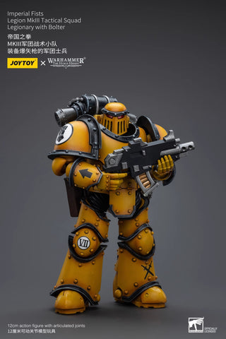 JoyToy Source Warhammer The Horus Heresy Imperial Fists Legion MkIII Tactical Squad Legionary with Bolter 1/18 Scale