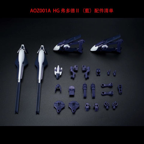 Advance of Zeta AOZ001 G-Parts Hrududu II Upgrade Kit for Gundam FF-X29A Gray/Blue/Black 1/144 Scale