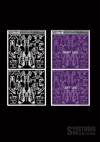 SH Studio Etching Upgrade Kit for Bandai PG RX-78-2 Gundam