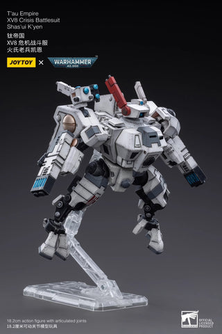 JoyToy Source Warhammer 40K T'au Empire XV8 Crisis Battlesuit 02 Shas'ui K'yen 1/18 Scale