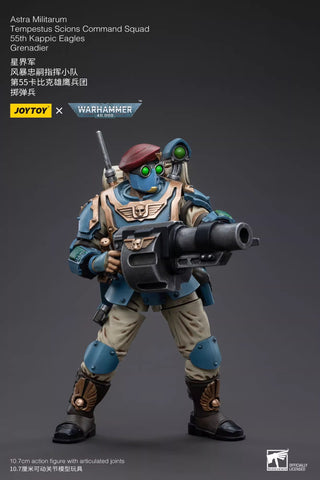 JoyToy Source Warhammer 40K Astra Militarum Tempestus Scions Command Squad 55th Kappic Eagles Grenadier 1/18 Scale