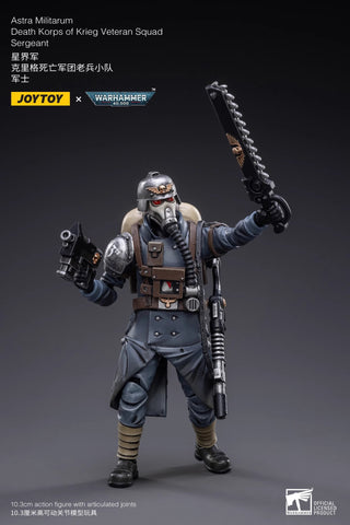 JoyToy Source Warhammer 40K Death Korps of Krieg Veteran Squad Sergeant 1/18 Scale 10.3cm / 4.05"