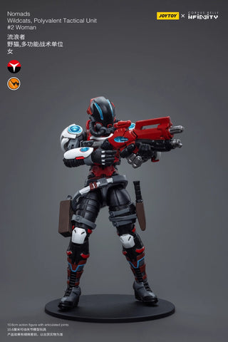 JoyToy & Infinity Nomads Wildcats Polyvalent Tactical Unit #2 Woman 1/18 Scale