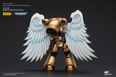 JoyToy Source Warhammer 40K Blood Angels Sanguinary Guard with Encarmine Axe 1/18 Scale 12.2 x 7.2 cm / 4.8 x 2.83''