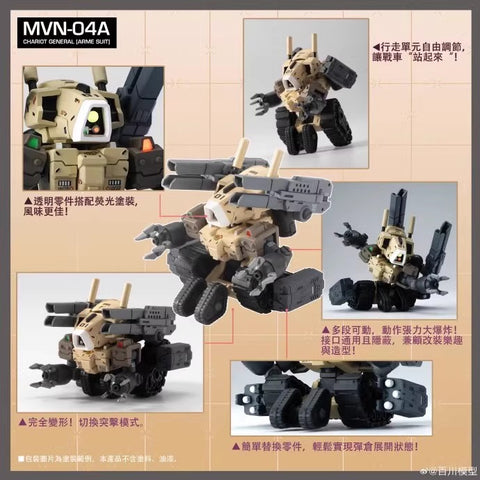 Baichuan Model CSU001 Canned Squad Series MVN-04A Chariot General Model Kit 7.01cm / 2.76''