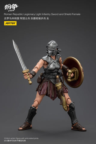 JoyToy Source Strife Roman Republic Legionary Light Infantry Sword and Shield Female 1/18 Scale 10.6 x 3.2 cm / 4.17 x 1.26''