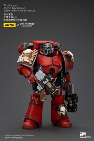 JoyToy Source Warhammer The Horus Heresy Blood Angels Angel's Tears Squad Erelim with Volkite Serpentas 1/18 Scale  12 x 7.8 x 8.4 cm / 4.72 x 3.07 x 3.31''