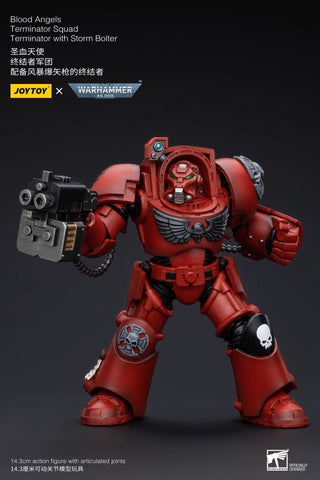 JoyToy Source Warhammer 40K Blood Angels Terminator Squad Terminator with Storm Bolter 1/18 Scale 14.3 x 9.5 cm / 5.63 x 3.74''