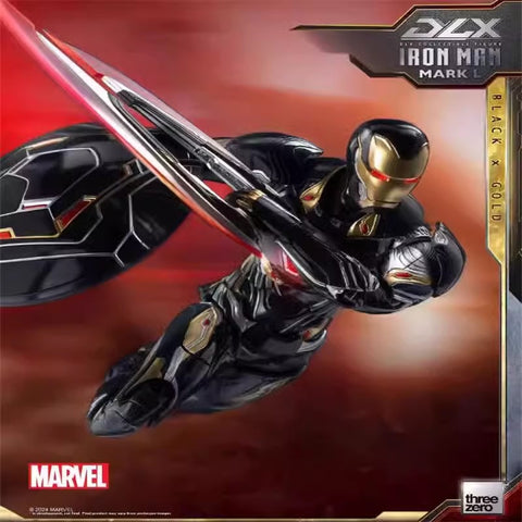 Threezero Marvel DLX Iron Man Mark 50 Black x Gold Version 17.5cm / 6.89''