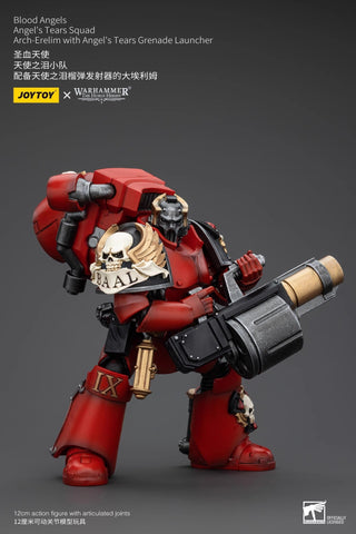 JoyToy Source Warhammer The Horus Heresy Blood Angels Angel's Tears Squad Arch-Erelim with Angel's Tears Grenade Launcher 1/18 Scale 12 x 7.8 x 8.4 cm / 4.72 x 3.07 x 3.31''