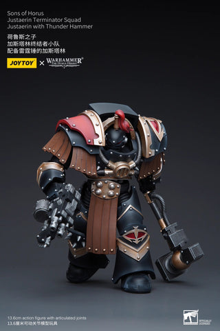 JoyToy Source Warhammer The Horus Heresy Sons of Horus Justaerin Terminator Squad Justaerin with Thunder Hammer 1/18 Scale 13.6cm / 5.35"